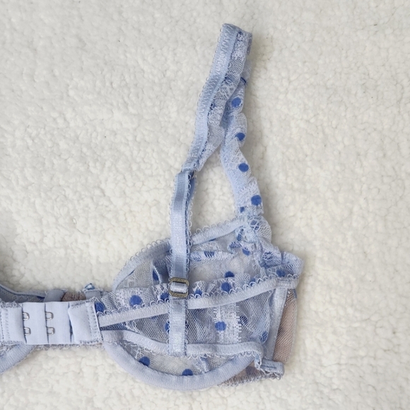 New!For Love and Lemons Harper Raffle Polka Dot Lace Bra - Picture 10 of 14